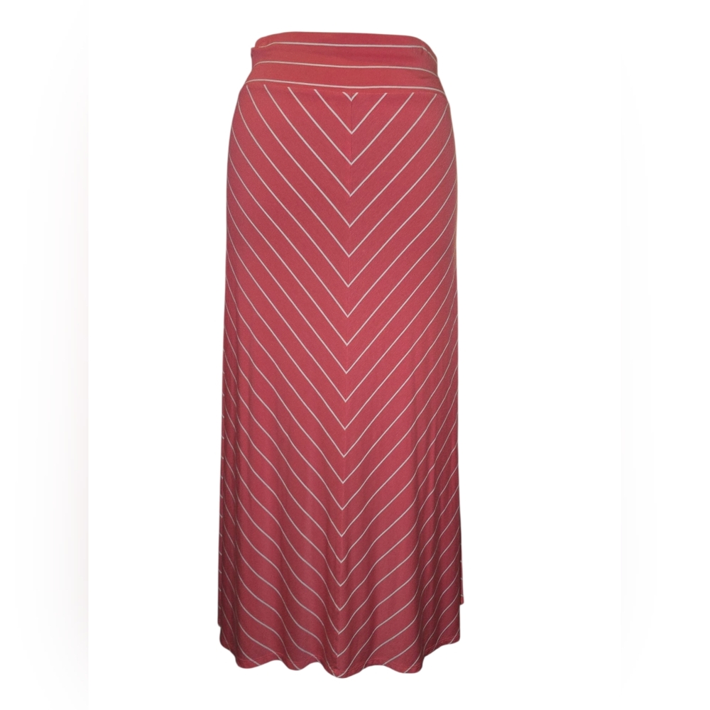 Ava & Viv Pink Chevron Maxi Skirt